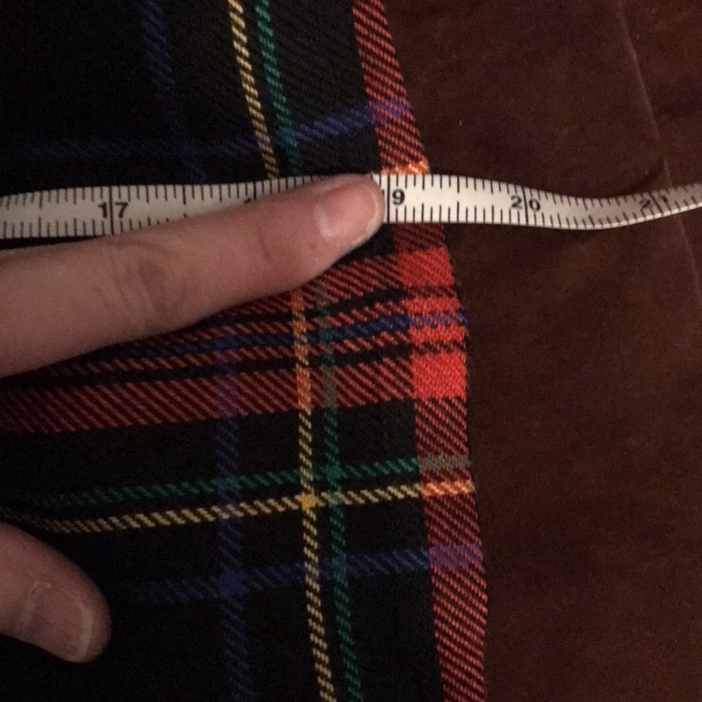 Cropped Black/Multicolor Plaid Jacket Euc - image 8